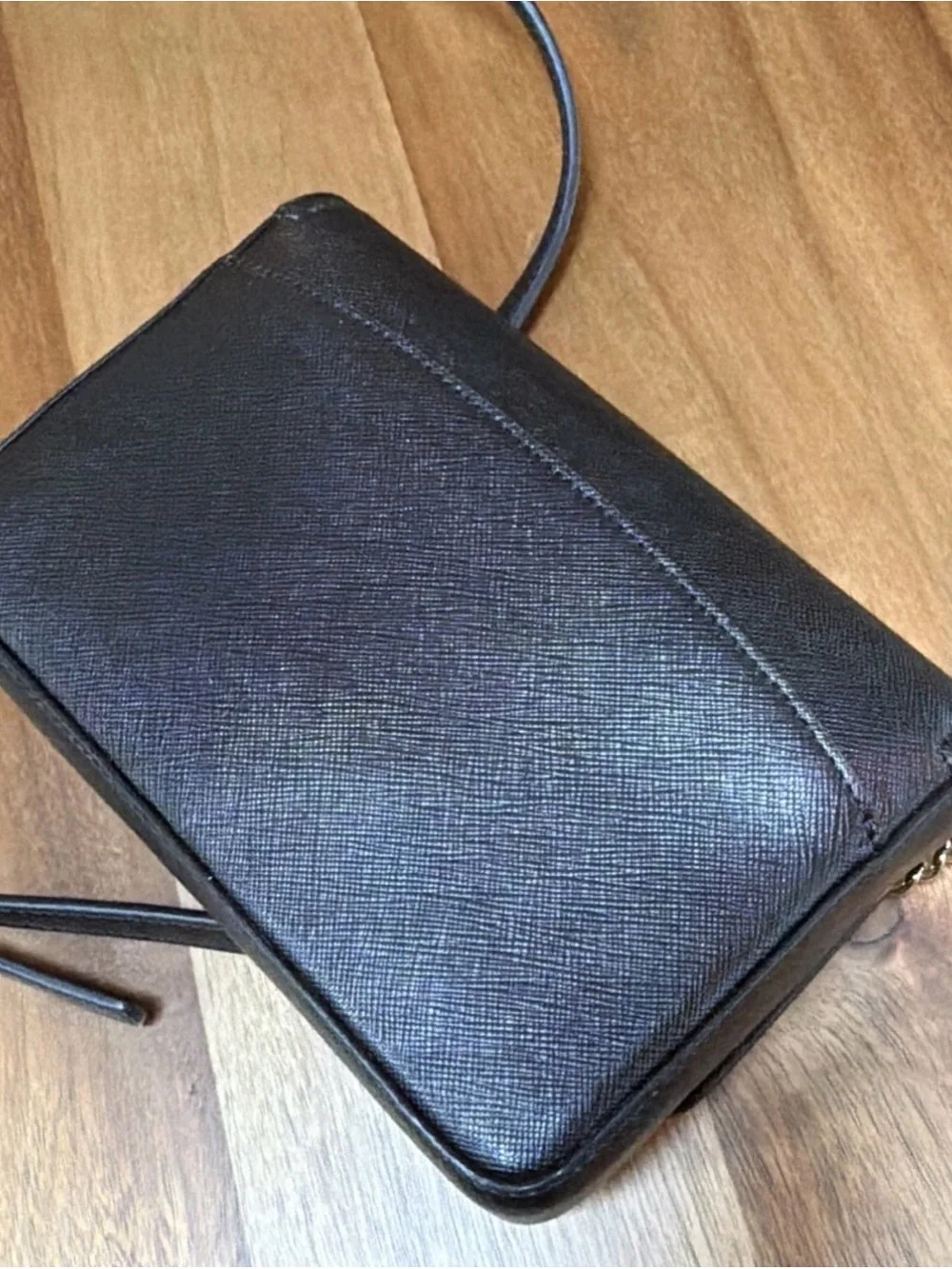 Kate Spade Black Small Crossbody Bag with Gold Chain EUC Youth